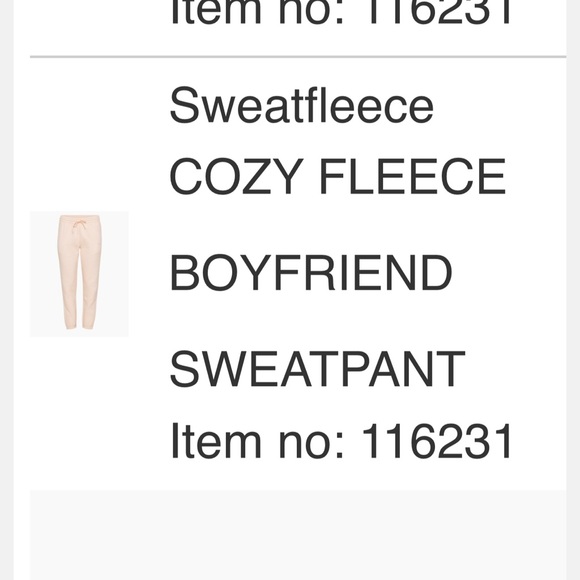 brand new aritzia lsweats cozy fleece boyfriend size medium never worn w tags - Picture 1 of 2